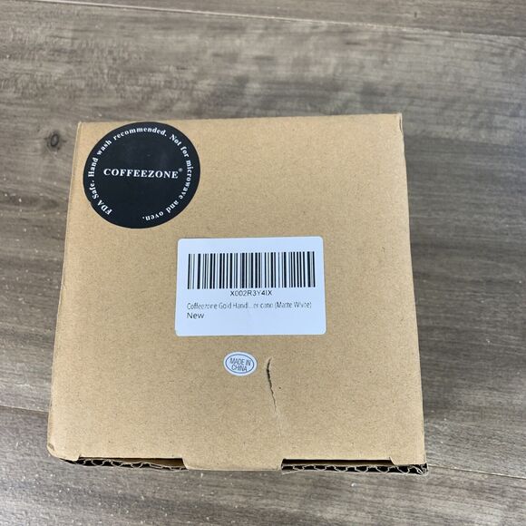 12 Oz Ceramic Tea Cup Coffee Cup Set with Wooden Saucer European Golden Hand Cup - Picture 6 of 10